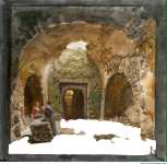 Houel Jean-Pierre-Laurent View of a Sepulchre in the Underground Grotto near the Church of S.Nicola on the Island of Lipari  - Hermitage